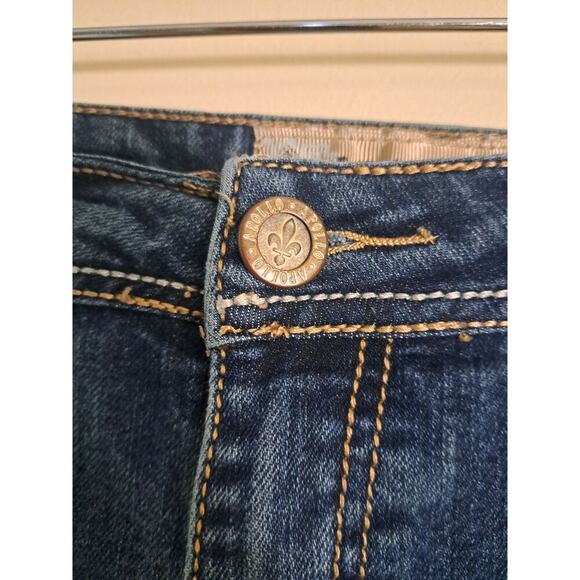 Apollo Womens Blue Denim Capri Jeans Indigo Wash Embellished Pockets - Picture 4 of 9